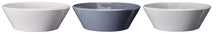 Cookinglife Ensaladeras Siaki - Blanco / Azul / Gris ø 25 cm - Porcelana - 3 piezas