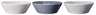 Cookinglife Ensaladeras Siaki - Blanco / Azul / Gris ø 25 cm - Porcelana - 3 piezas