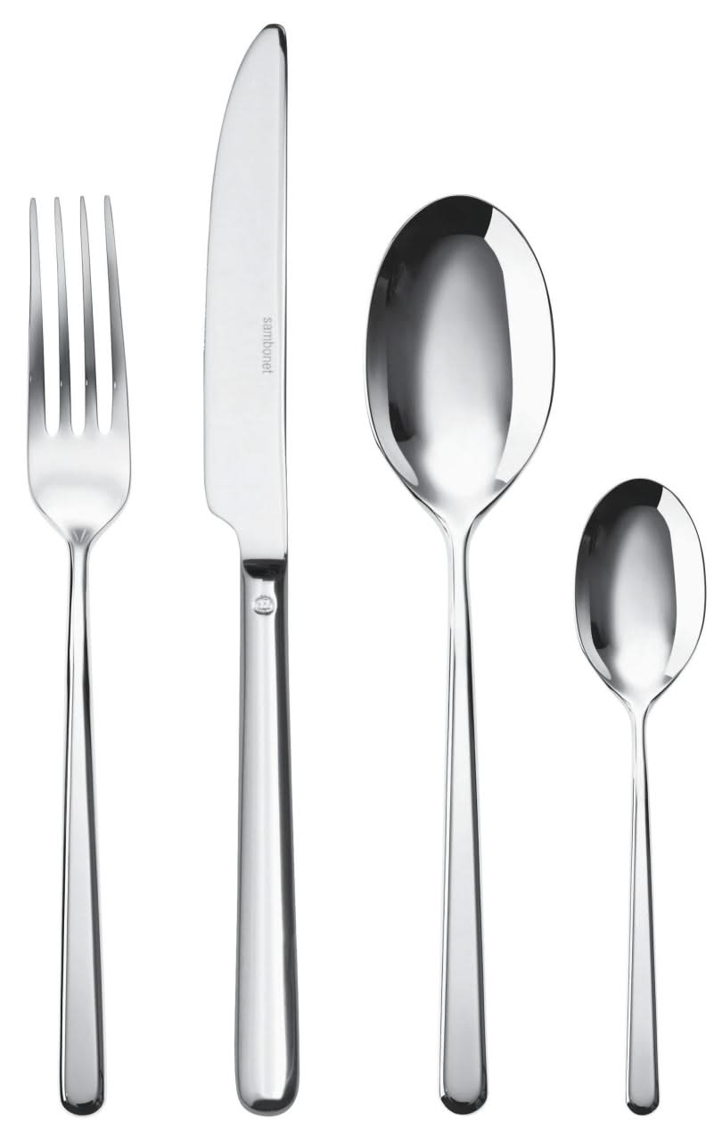 Sambonet Set de cubiertos Linear - Acero inoxidable - 24 piezas / 6 personas