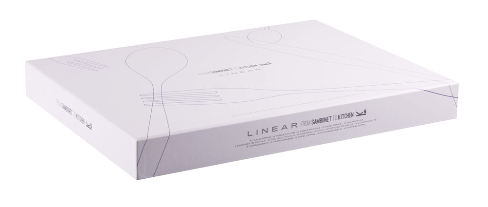 Sambonet Set de cubiertos Linear - Acero inoxidable - 24 piezas / 6 personas