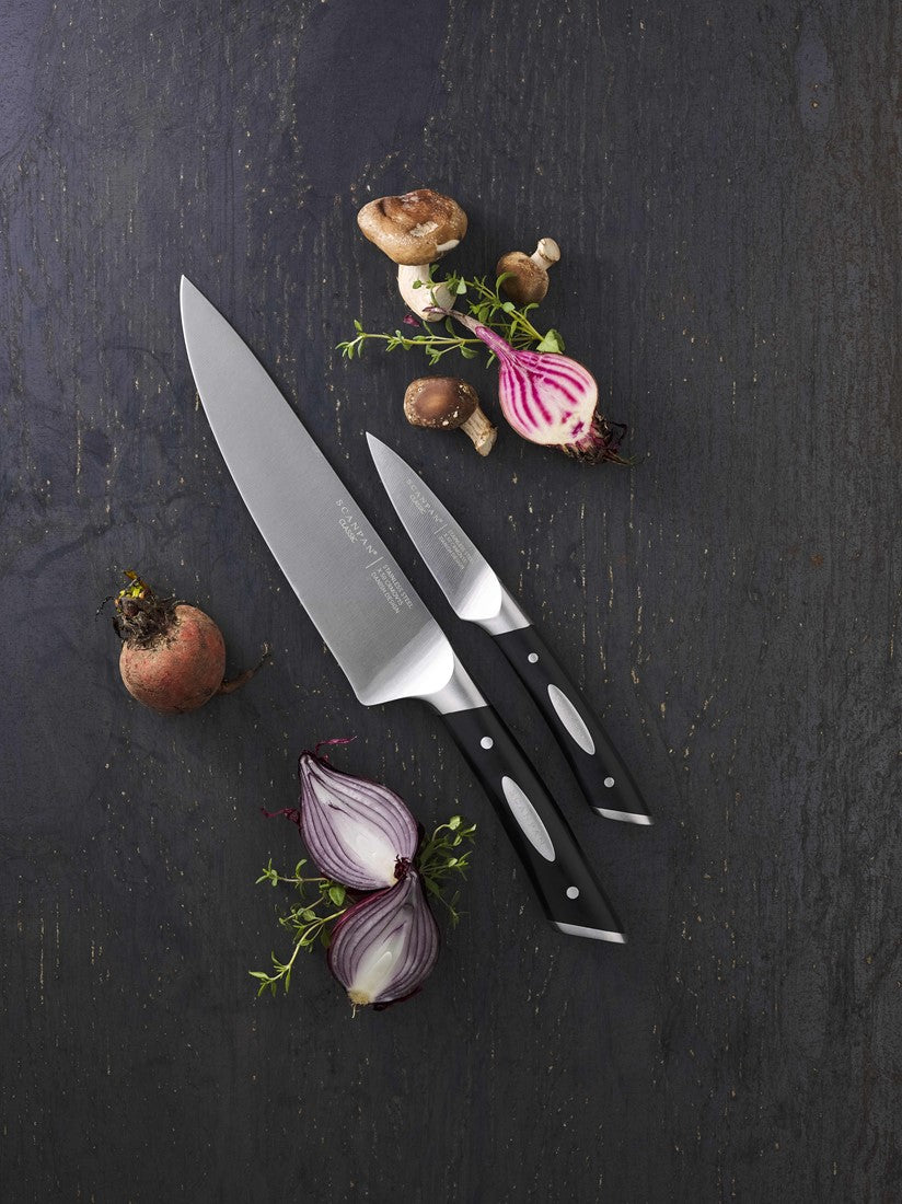 SCANPAN Set de cuchillos Classic 2 piezas - Cuchillo de chef & Cuchillo pelador