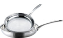 SCANPAN Juego de sartenes Fusion 5 Acero Inoxidable 2 piezas - ø 24 & 28 cm - apto para todas las fuentes de calor - sin revestimiento antiadherente
