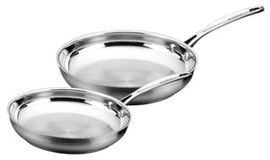 SCANPAN Juego de sartenes Impact Acero Inoxidable 2 piezas - ø 20 & 28 cm - apto para todas las fuentes de calor - sin revestimiento antiadherente