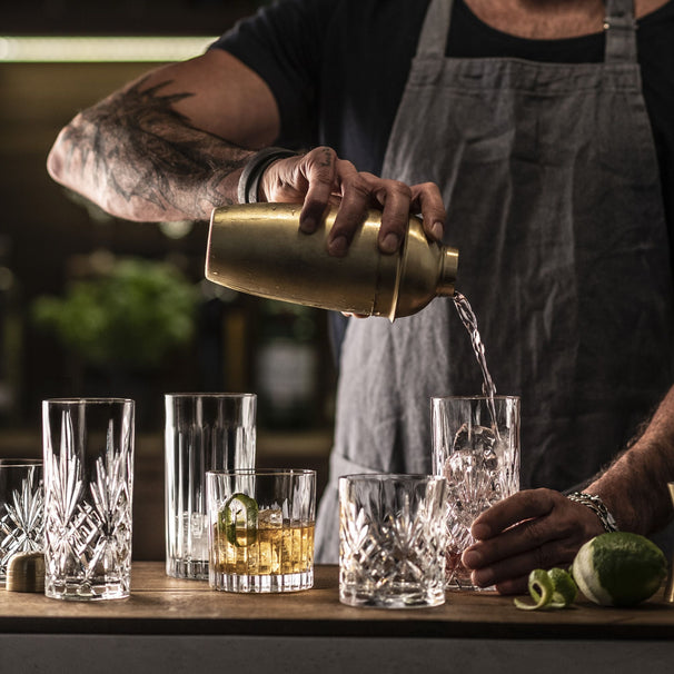 Schott Zwiesel Juego de vasos de bar Show 17 piezas - Vasos de long drink, whisky y chupito con pajitas