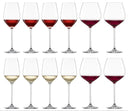 Schott Zwiesel Juego de copas de vino Fortissimo 12 piezas - Copas de vino blanco, copas de vino tinto y copas de borgoña