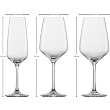 Schott Zwiesel Wijnglazenset Tulip 12-delig - Rode Wijnglazen, Witte Wijnglazen & Champagneglazen - afmetingen