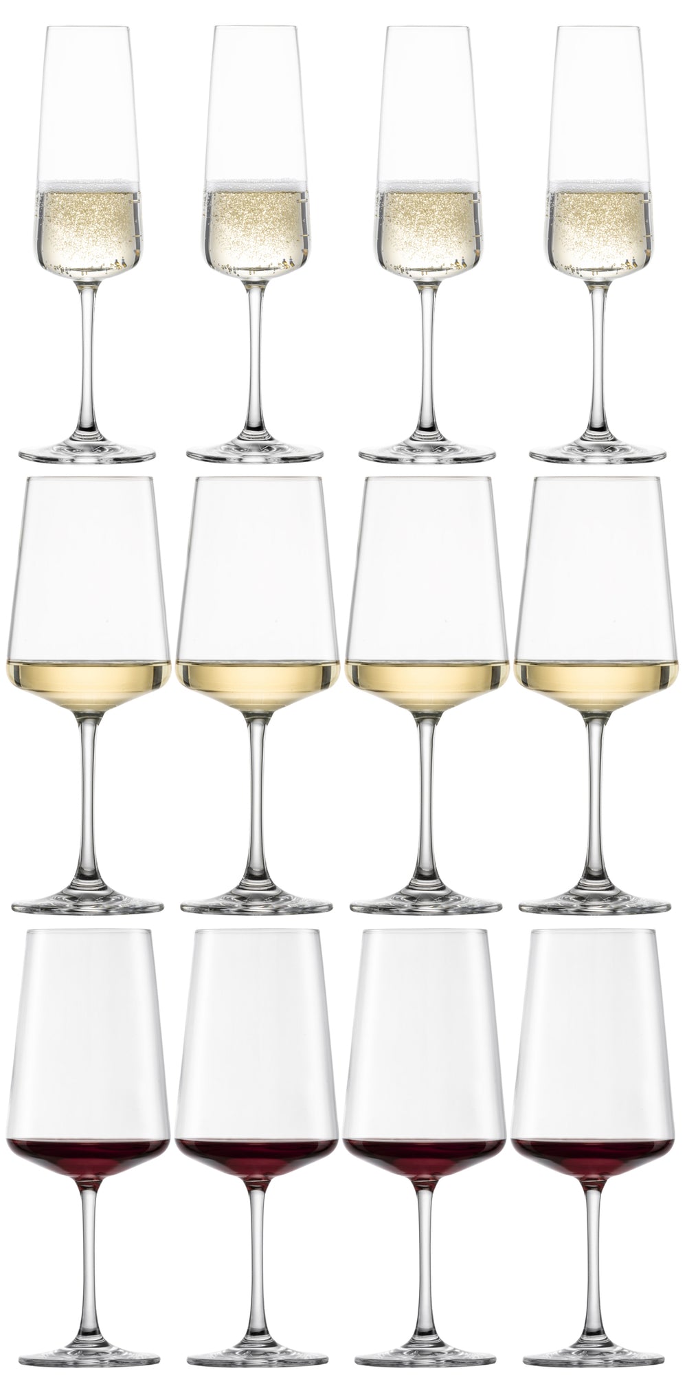 Schott Zwiesel Set de copas de vino MioVino de 12 piezas - Copas para vino tinto, vino blanco y champán