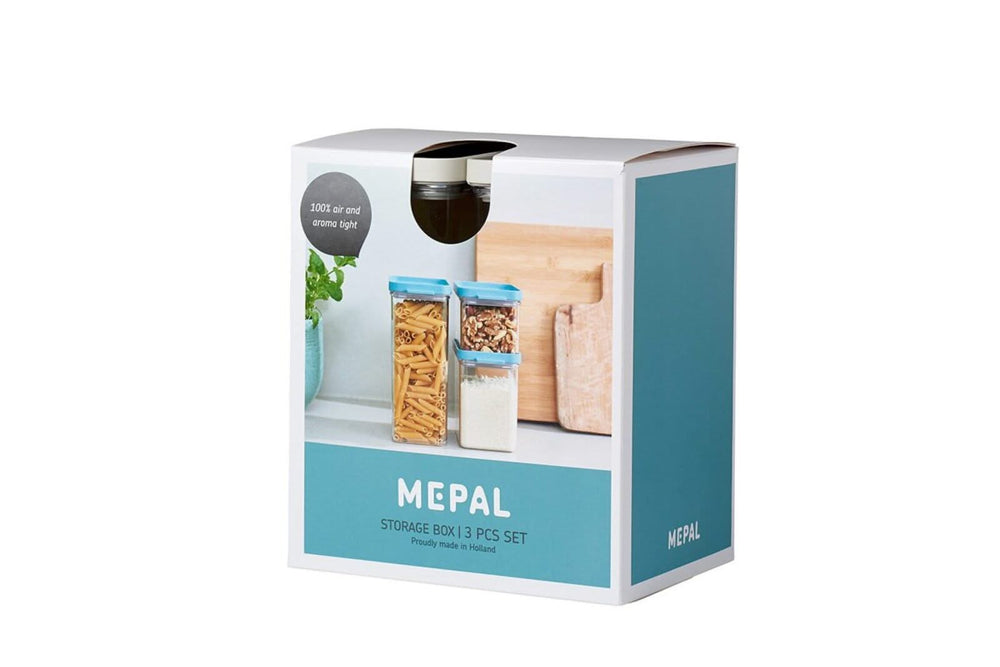 Mepal Tarros de Almacenamiento Set Omnia Negro 3 piezas