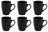 Studio Tavola Tazas Black Tie 350 ml - 6 piezas