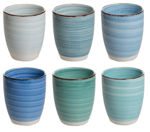 Vasos Delice azul 350 ml - 6 piezas Cookinglife
