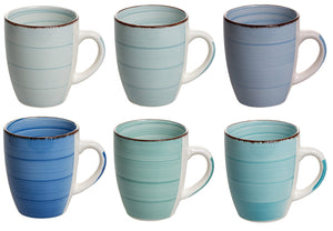 Tazas Delice azul 350 ml - 6 piezas Cookinglife