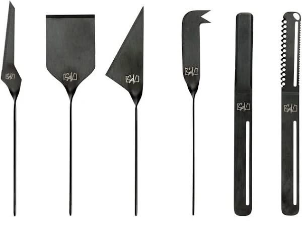 Cuchillo para queso y mantequilla Laguiole Style de Vie Negro - 6 unidades