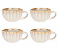 Taza de capuchino con asa Astera Pearl Beige - ø 12 cm / 450 ml - 4 piezas