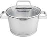 Olla para sopa Sola Diamond Acero inoxidable compatible con extracción de humos e inducción ø 24 cm / 5.5 litros - apta para todas las fuentes de calor