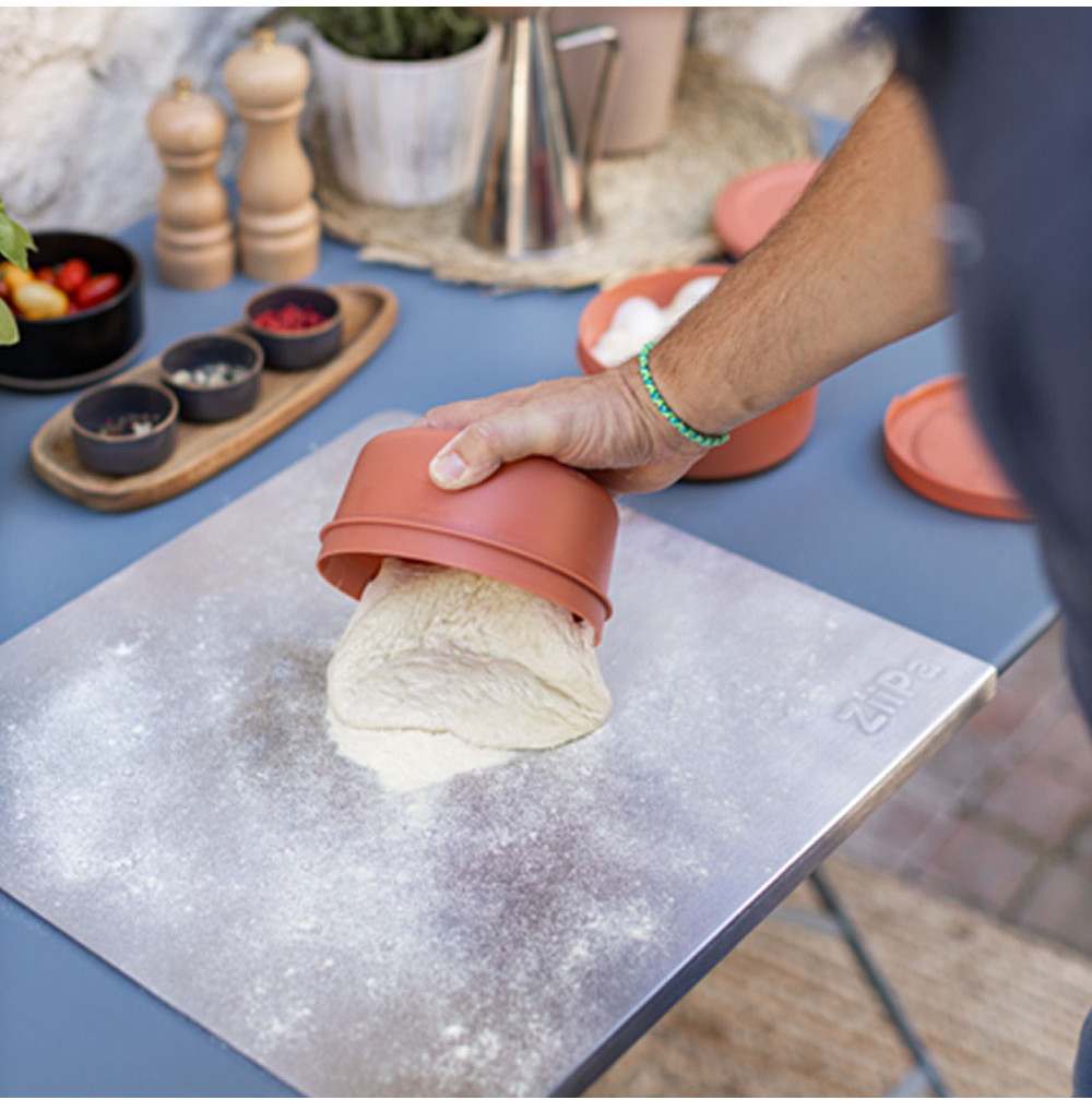 Caja para masa de pizza ZiiPa - ø 16 cm / 250 gramos - Terracota - 6 unidades