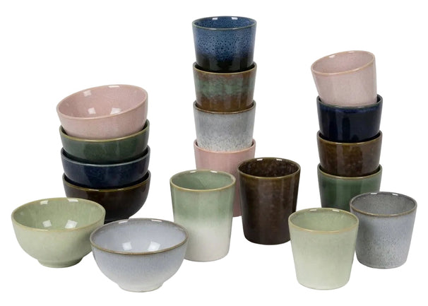 Studio Tavola Juego de café y desayuno Wind 18 piezas - 6 tazas de café, 6 tazas de cappuccino y 6 cuencos