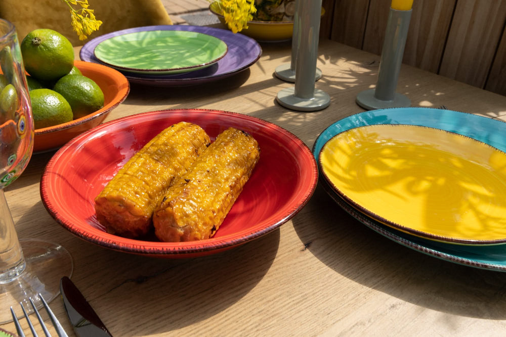 Studio Tavola Serviesset Sunny Summer 18-delig / 6 personen - 6 platos de desayuno, 6 platos de sopa y 6 platos de cena