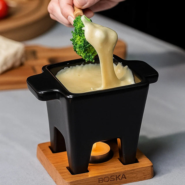 ¿Qué verduras quedan bien con la fondue de queso y la de caldo?