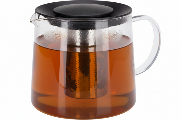 Tetera con Filtro de Té de Acero Inoxidable Cookinglife - Vidrio Borosilicato - 1.5 Litros