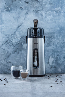 Thermos Termo con bomba y ventana - Jarra con bomba - Jarra aislante - 2.2 litros