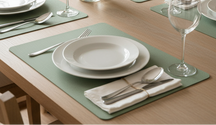 Individuales Cosy & Trendy aspecto cuero Basil 43 x 30 cm - 6 unidades