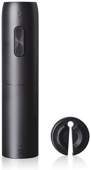 Abrebotellas eléctrico Vacu Vin + Cortador de cápsulas - Negro