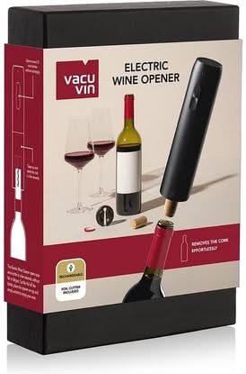 Abrebotellas eléctrico Vacu Vin + Cortador de cápsulas - Negro