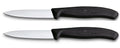 Victorinox cuchillos peladores Swiss Classic negro - 8 cm - 2 piezas