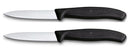 Victorinox cuchillos peladores Swiss Classic negro - 8 cm - 2 piezas