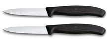 Victorinox cuchillos peladores Swiss Classic negro - 8 cm - 2 piezas