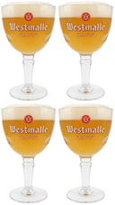 Westmalle Vasos de cerveza 330 ml - 4 unidades