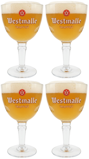 Westmalle Vasos de cerveza 330 ml - 4 unidades