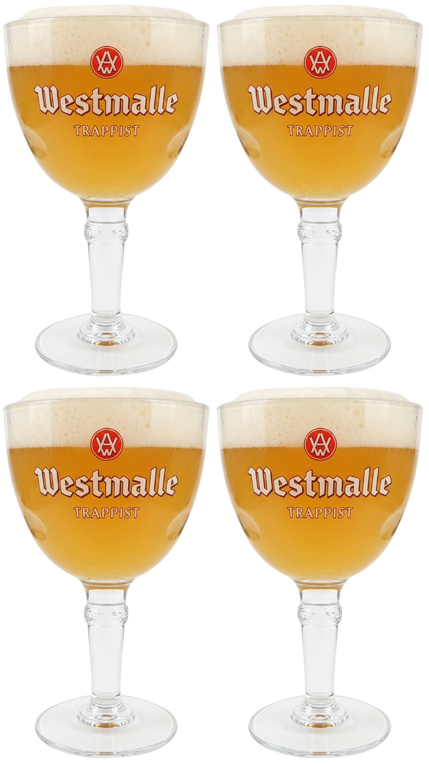 Westmalle Vasos de cerveza 330 ml - 4 unidades