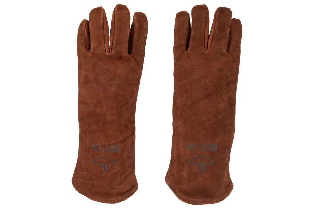 White Fire BBQ Guantes / Guantes de horno Cuero - Marrón - 2 piezas