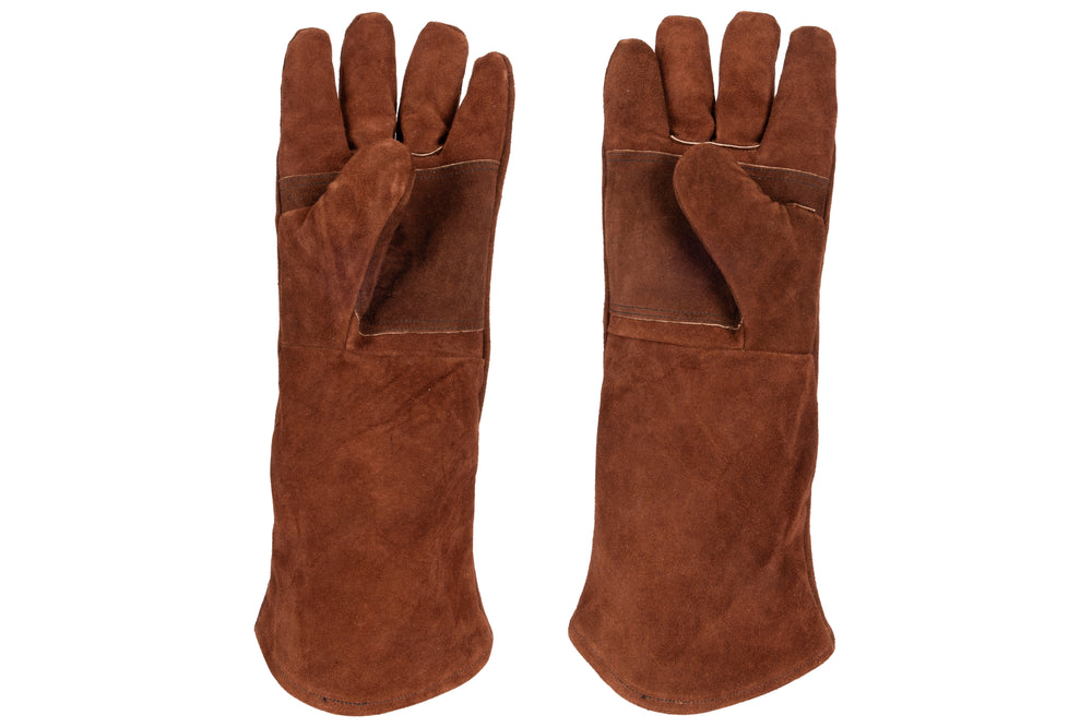 White Fire BBQ Guantes / Guantes de horno Cuero - Marrón - 2 piezas