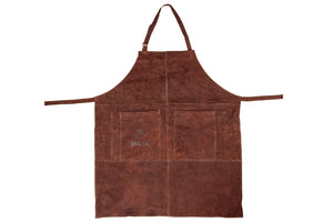 White Fire BBQ delantal cuero - marrón - ajustable