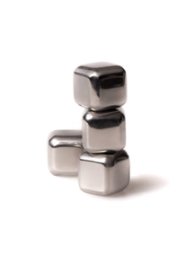 Jay Hill Piedras para whisky / Piedras enfriadoras - Acero inoxidable - 4 unidades