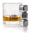 Jay Hill Piedras para whisky / Piedras enfriadoras - Acero inoxidable - 4 unidades