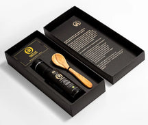 Yakelos Aceite de oliva virgen extra ecológico - Pack de prueba 100 ml con cuchara de madera de olivo