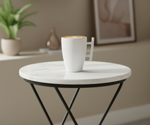 BonBistro Tazas de cappuccino Yong Squito 300 ml - Blanco - 6 piezas