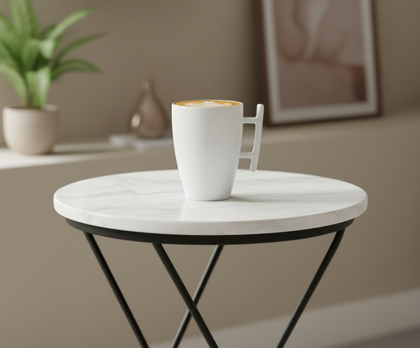 BonBistro Tazas de cappuccino Yong Squito 300 ml - Blanco - 6 piezas