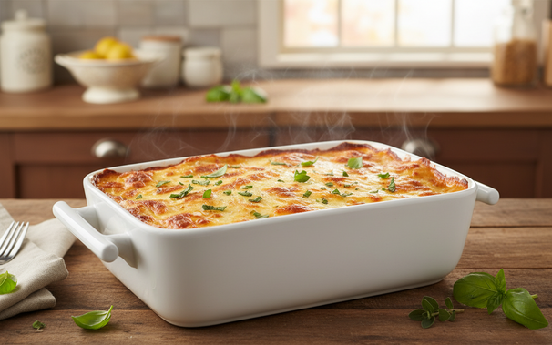 BonBistro Fuentes para horno Yong Squito - Blanco - 19 x 12 x 6 cm / 720 ml - 2 piezas
